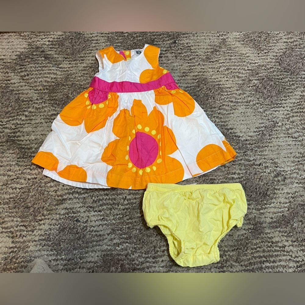 🌼4/$25🌼 Baby 3 Month Floral Dress & Diaper Cover Set